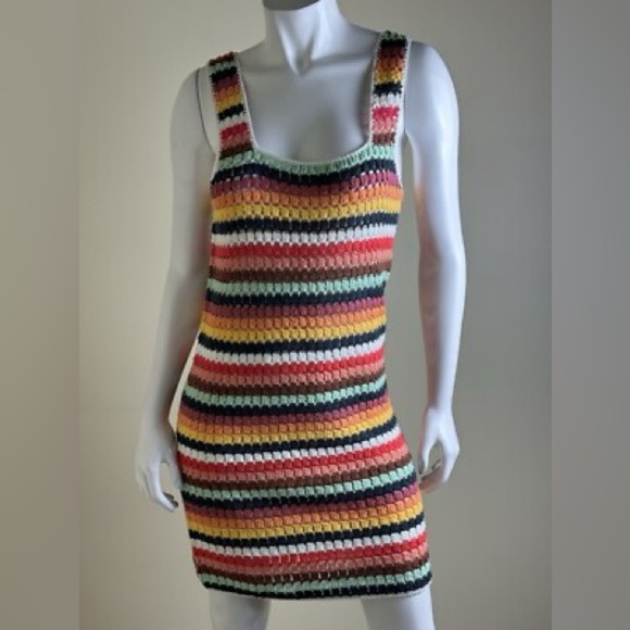 $218 Marine Layer Fiona Multi Colored Crochet Dress Sz S. (B.86) - Picture 3 of 7